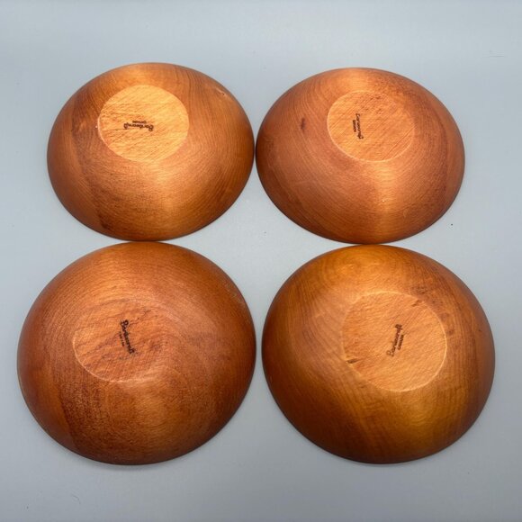 Vintage Baribocraft Maple Salad Bowls Sets | Hand Crafted in Canada - Picture 4 of 7